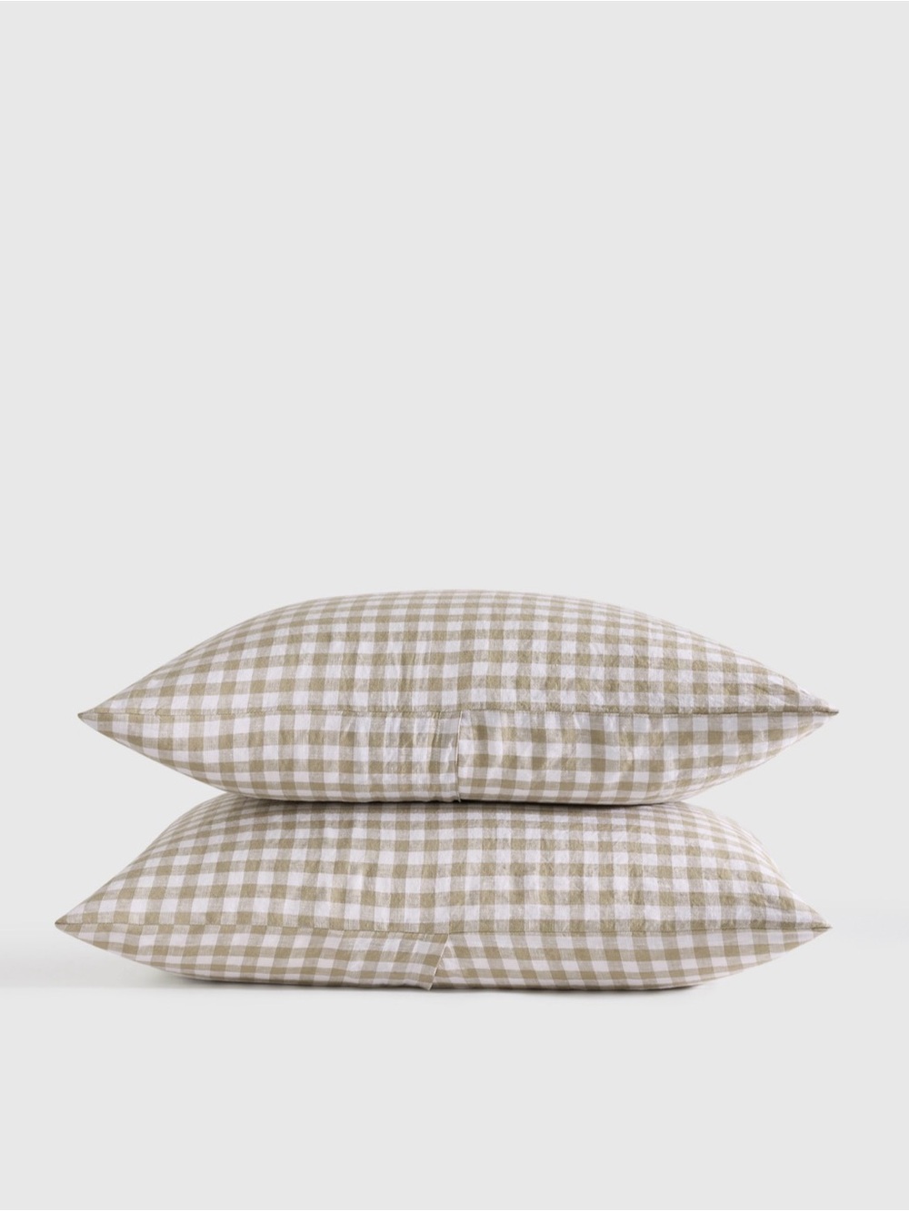 Quince European Linen Sham Set, Standard, Willowleaf Gingham